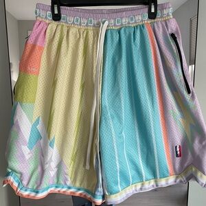 Trillest x Who Cares Swingman Shorts - What the Pastel? XXL